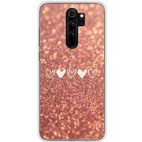 1001 coques Xiaomi Redmi Note 8 Pro Paillettes coeur bedrukt siliconen hoesje
