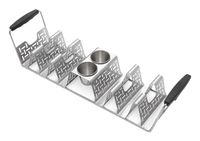 Weber 3400845 RVS Taco Rek met Siliconen Handgrepen
