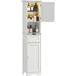 Pangivo Colonne De Salle De Bain Avec Éclairage Led Détecteur De Mouvement Blanc 40 X 30 X 170 Cm