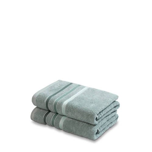 Vandyck Handdoek Set (2 stuks) Vintage Groen - 110 x 60 cm - Katoen
