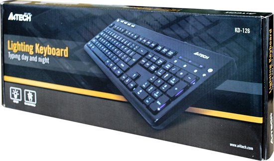 Gembird A4-KD-126-1 Keyboard Blue LED Backlight US