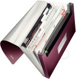 Leitz Style Projectmap A4 - met 6 Uitklapbare Vakken en Elastische Sluiting - voor 280 A4 Vel - Granaatappel Rood
