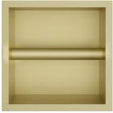Hotbath &More Inbouwnis en Borstelgarnituur - 16 x 16 x 126 cm - Geborsteld Messing PVD