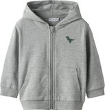 NAME IT Jongens Sweater NMMVALON LS NREG SWE CARD WH UNB - Grijs Gemêleerd - Maat 110