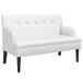 vidaXL Banc avec dossier 112x65,5x75 cm similicuir blanc
