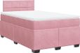 vidaXL Boxspring met matras fluweel roze 120x200 cm
