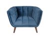 Fauteuil BERYL en velours bleu foncé