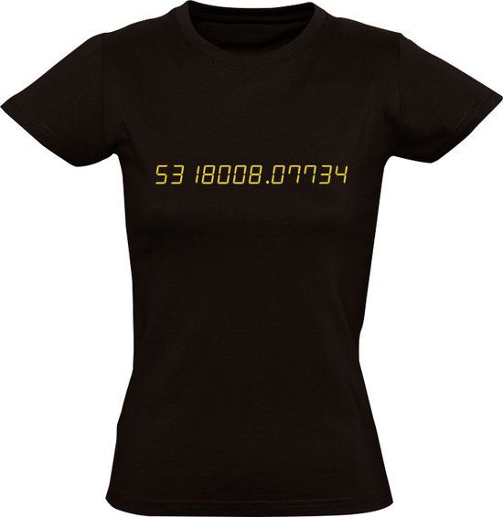 Hello boobies Dames T-shirt - Zwart - 5XL