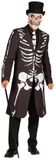 Thetru Skelet Jas Heren - Inclusief Stropdas - Halloween Kostuum Mannen - Zwart - Maat L