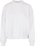 Build your Brand Ladies Oversized Crewneck Sweatshirt BY212 - White - XXL
