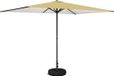 vidaXL Parasol met voet Rechthoekig 2 x 3 m Polyester Geel en Wit