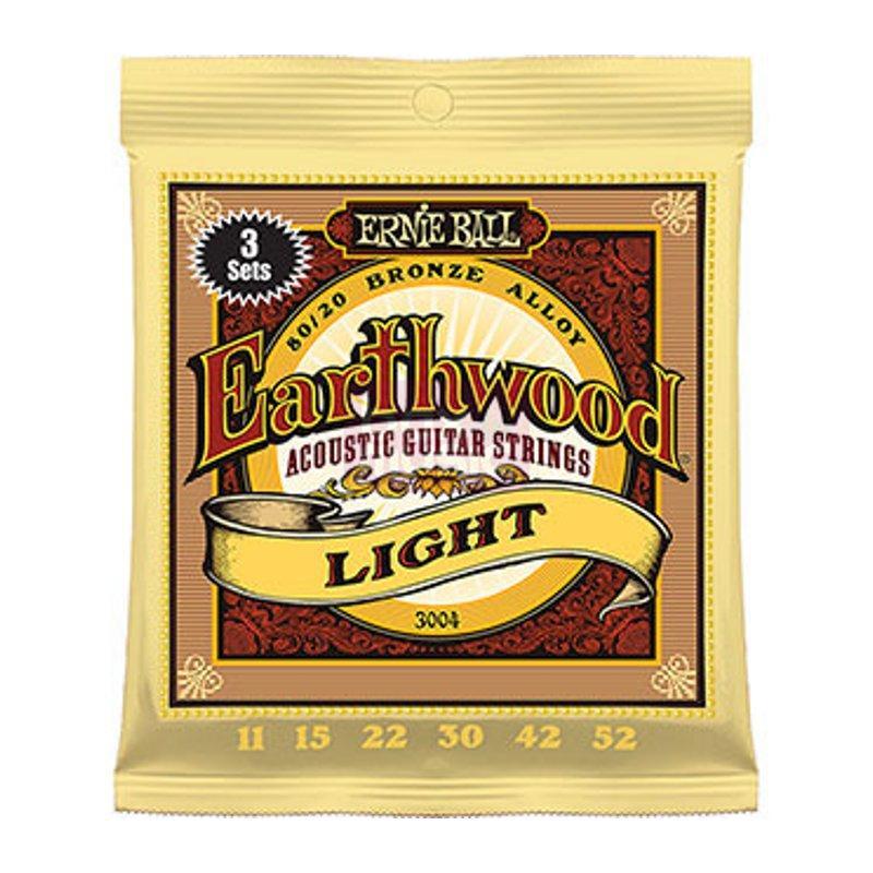 Ernie Ball 3004 Earthwood light akoestische snaren brons 3-pack