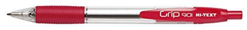 Hi-Text Hi-Text 901 Grip 12-pack drukstiften medium 1 mm rood