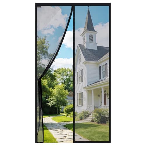 MYCARBON Veelzijdig magnetisch vliegenscherm voor deuren 120x240cm, Zwart