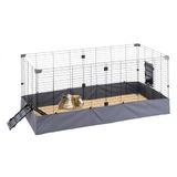 Ferplast HUB 02 Caviaverblijf, Kooi voor kleine dieren, Behuizing voor binnen en buiten, Waterdichte bodem, machinewasbaar, Eenvoudig te monteren, 140 x 71 x 59,5 cm