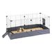 Ferplast HUB 02 Caviaverblijf, Kooi voor kleine dieren, Behuizing voor binnen en buiten, Waterdichte bodem, machinewasbaar, Eenvoudig te monteren, 140 x 71 x 59,5 cm