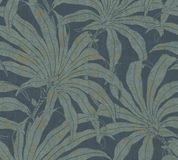 A.S. Création JUNGLE BLOESEM BEHANG | Botanisch - Petrol Goud Blauw - Jade 2