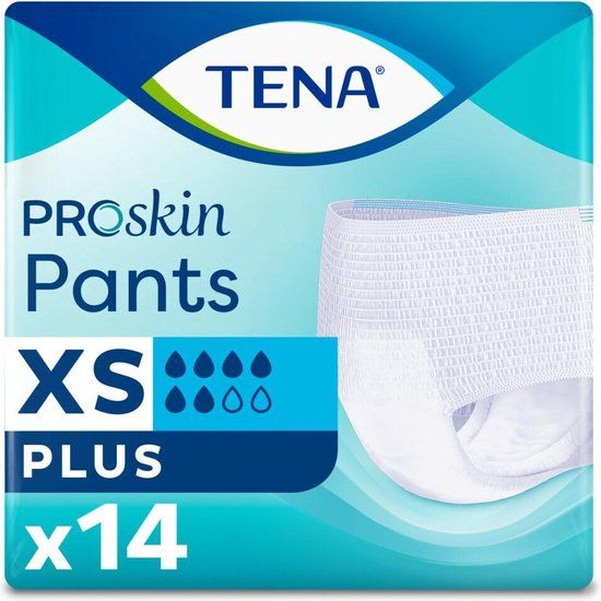 TENA ProSkin Pants Plus XS - Incontinentiebroekjes - 14 stuks - Unisex