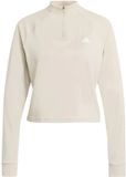 adidas Performance Optime Essentials Jack met Lange Ritssluiting - Dames - Taupe - Maat M