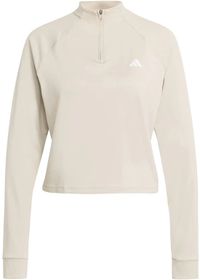 adidas Performance Optime Essentials Jack met Lange Ritssluiting - Dames - Taupe - Maat M