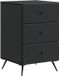 vidaXL Table de chevet bois de peuplier noir