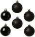 Cosy & Trendy Kerstballen - 24 stuks - Zwart - 8 cm - Kunststof