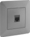 Zenitech - RJ45 CAT6 Netwerkstopcontact - Modern En Compakt Ontwerp - Compatibel Met Inbouwdozen - Matte Afwerking - Afmetingen 86x86mm - Titanium