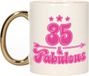 Bellatio Decorations Verjaardag cadeau mok 35 jaar - gouden handvat - geweldig - 300 ml - keramiek