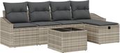 vidaXL Canapé Gris clair Polyrattan 2 places