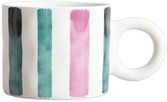Homla TERNA Coloured Stripes mok, 350 ml