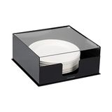 Mind Reader Afgedekte dispenser, Breakroom, Serveware, Zwart, Plaathouder