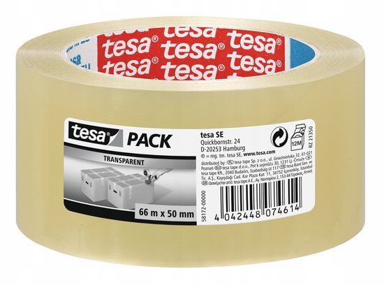 Tesapack Tesa Pakkingstape Transparant 48mm x 66m