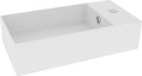 vidaXL Wastafel met overloop keramiek matwit
