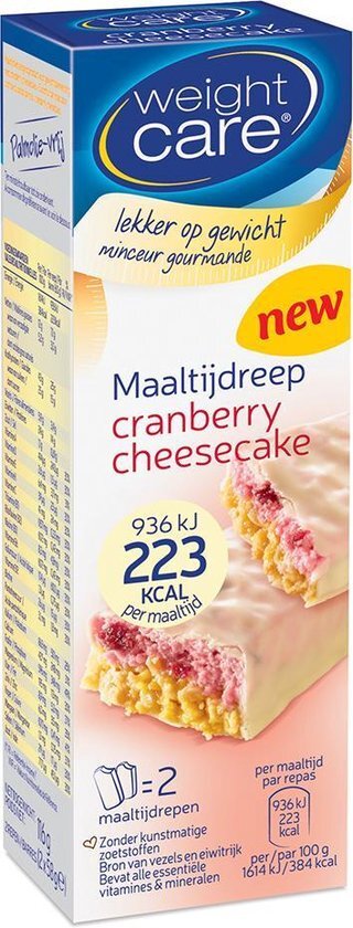 Weight Care Maaltijdreep Cranberry Cheesecake
