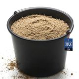 BAKOKI Robuuste mortelemmer van gerecycled LDPE met metalen hoofdband en binnenschaal, betonemmer, cementemmer, poetsemmer en wateremmer voor bouwplaats, tuin en huishouden, zwart
