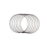 Vaessen Creative Metalen Ring Cirkel Ø 20 cm x 3 mm - 8x Zwart Frame voor Hobby, Decoratie, Knutselen, Bloemschikken, Haken, Kerstkrans, Dromenvanger, Mandala en Macramé