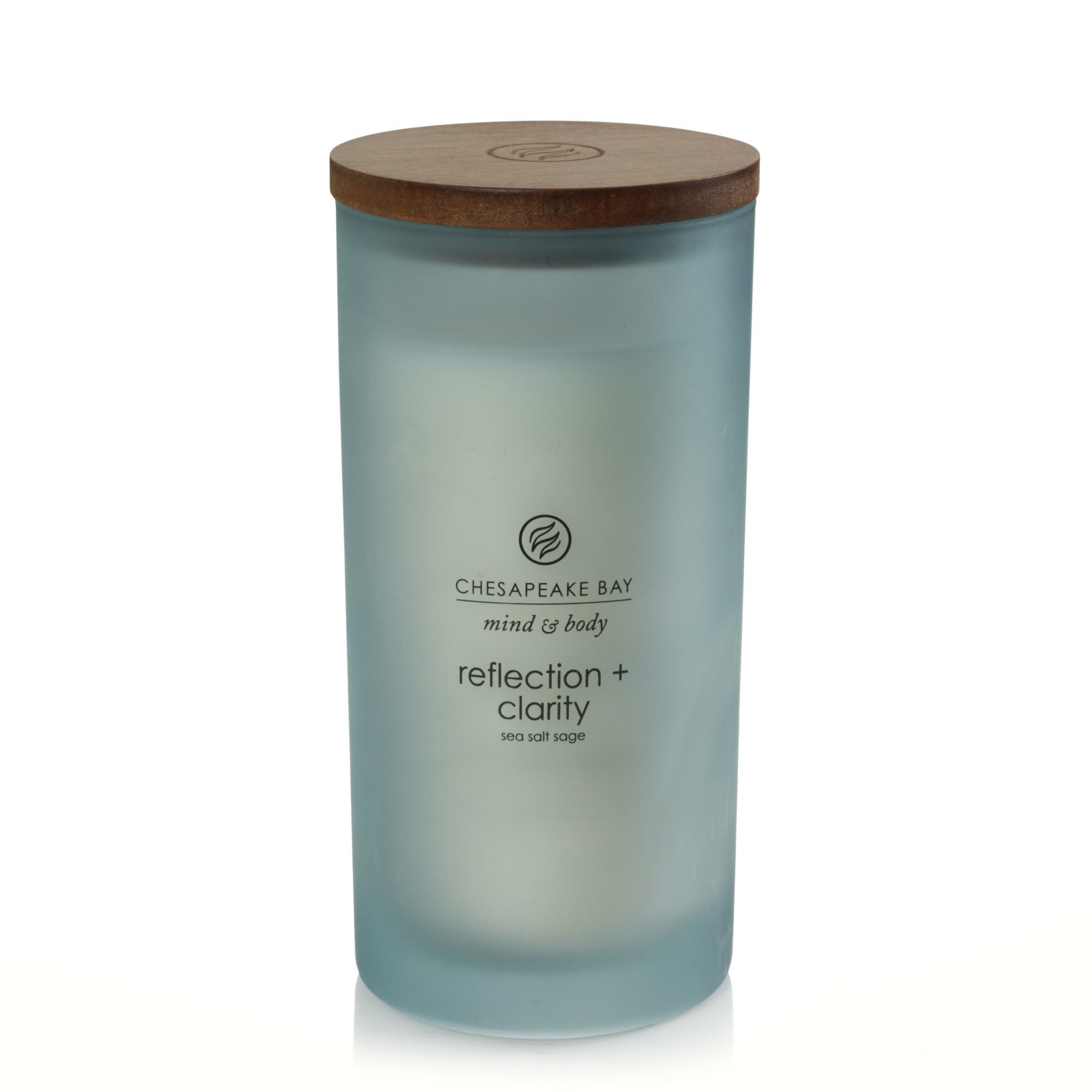 Chesapeake Bay Reflection & Clarity Cylinder Candle - Blue - Sea Salt Sage - 355g