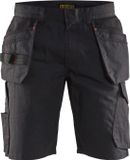 Blåkläder Service short met spijkerzakken 1494-1330 - Zwart/Rood - C60