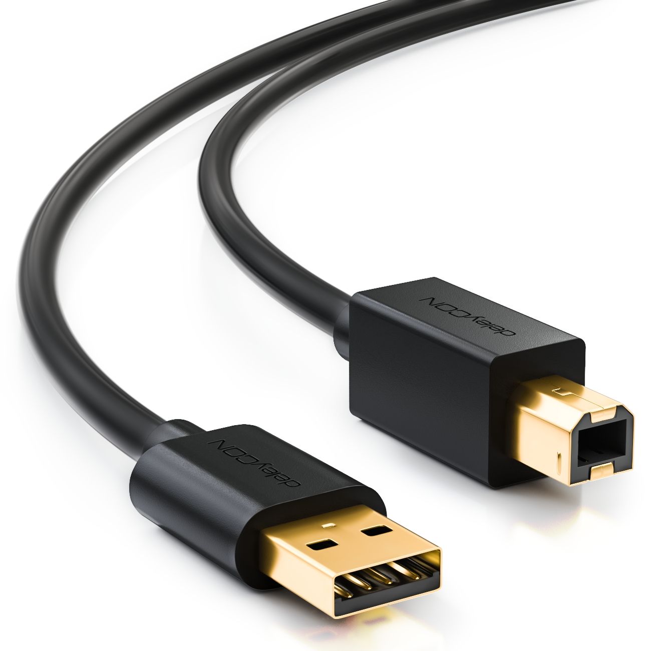 deleyCON MK722 USB-kabel - 3 m - Zwart