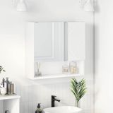 vidaXL Spiegelkast Wit Bewerkt Hout 59 x 17 x 55 cm