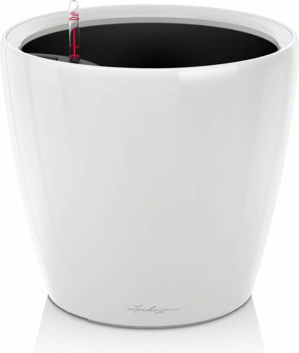 Lechuza Classico Premium 50 LS - Plantenbak - Wit hoogglans ALL-IN-ONE set