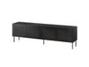 Meuble TV noir 4 portes 200cm