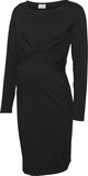 MAMA.LICIOUS MLMACY June L/S JRS Boat Dress 2F A - Black - L - Women's