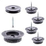 Wagner QuickClick® Viltglijders, meubelglijders, set van 4 stuks, om vast te schroeven, 4 x basis, schroef + glijopzetstuk vervangbaar, wolvilt Ultrasoft Slim, diameter Ø 25 mm, Made in DE, 16791299