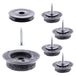 Wagner QuickClick® Viltglijders, meubelglijders, set van 4 stuks, om vast te schroeven, 4 x basis, schroef + glijopzetstuk vervangbaar, wolvilt Ultrasoft Slim, diameter Ø 25 mm, Made in DE, 16791299