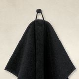 MÖVE Brooklyn Badhanddoek, 80 x 150 cm, Katoen, Linnen, Viscose, Zwart