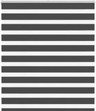 vidaXL Zebra rolgordijn 125x150 cm stofbreedte 120,9 cm zwart