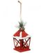 Feeric JJA - Rode lantaarn kerstboomhanger 13,5 cm van ijzer