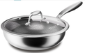 Wok triple couche en acier inoxydable 30 cm