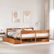 vidaXL Bedframe massief grenenhout wasbruin 180x200 cm